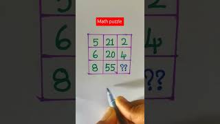 Math puzzle #shorts #youtubeshorts