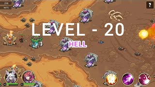 Kingdom War: TD offline games Level 20 Hell difficulty 3 stars guide The Mighty Zor'dal