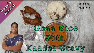 Ghee Rice With Kaadai Gravy | NonVeg Recipe | @Goms_World