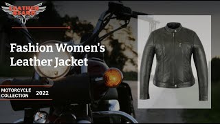 Fashion Women's Leather Motorcycle Jacket