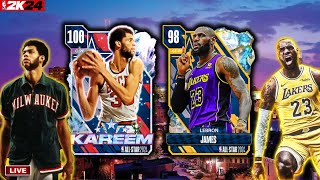 *LIVE* PACK OPENING FOR 100 OVERALL KAREEM + GALAXY OPALS | NBA 2K24 MYTEAM ALL STAR WEEKEND