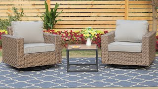 How to Assemble the Single Sofa of MFSTUDIO Outdoor Patio Rattan Sectional Sofa Conversation Set-01