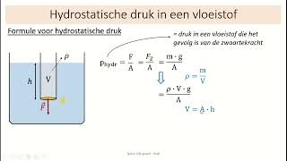 druk - 3 - druk in vloeistoffen (hydrostatische druk)