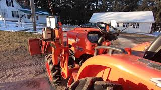 KUBOTA L2501 HOME MADE CHAIN SAW MOUNT FOR STIHL MS180