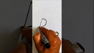 How to draw a bird from D letter #birds #birdartist #shortvideo #tipps