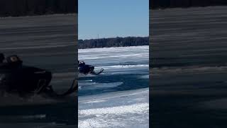 We Almost SANK a Snowmobile!   #snowmobile #shorts