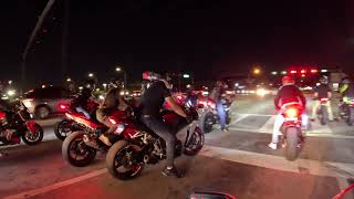 Taking my 2023 zx10r to bike nite and take over the street bmw s1000rr r1 gsxr cbr