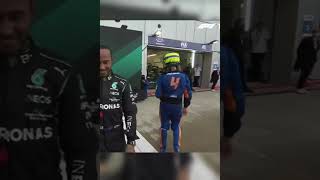 Lando Norris and Lewis Hamilton after the race #RussianGP