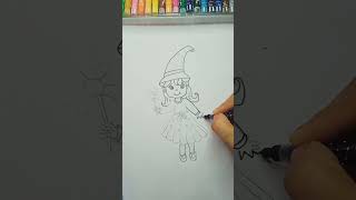 How to draw cute doll 🤩#youtubeshorts #rakshabandhan #trending #art #shorts #viralvideo #cartoon#yt