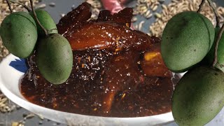 ul achar|amer achar recipe|gur diye kacha amer achar|tock  misti amer achar recipe