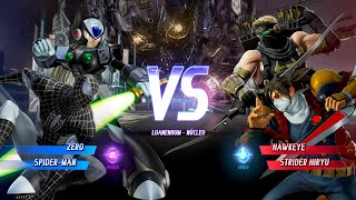 Marvel vs Capcom Infinite - Zero/Spider-Man vs Hawkeye/Strider Hiryu Gameplay