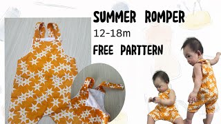 Sew Romper| DIY Jumpsuit | Sew beginners | free parttern | Easy to sew | easy cut and stitch