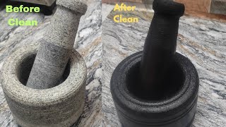 Rolu cleaning | How to seasoning the new stone grinder | కొత్త రోలు క్లీనింగ్ | Cleaning tips