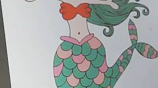 Mermaid Digital Coloring from a Hand-drawing - Timelapse