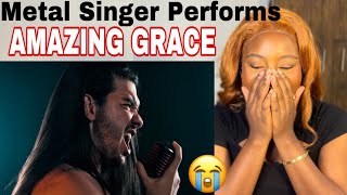 FIRST TIME REACTING TO Dan Vasc - Metal singer performs "Amazing Grace"