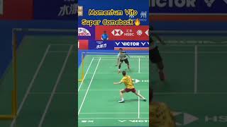 Woowww Unbelievel Comeback from 16-20 to 22-20 😱😲🔥 #badminton #chinaopen please subscribe me 👇