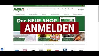 Ihr erster Login im neuen Meyer-Shop