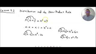 Lesson 4.2 - Solve Quadratic Equations by the Zero-Product Rule