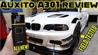 All new Auxito A301 tire inflator unboxing review and field testing - Mini hand held tyre pump BMW