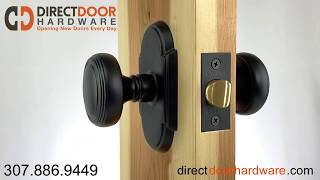 Emtek Norwich Knob With #8 Rosette in Flat Black