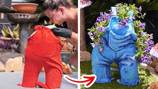 DIY Amazing Flower Pot 😍 Cement Crafts For Your Home And Backyard