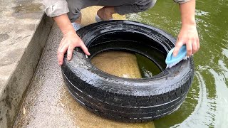 Perfect Idea To Recycle Old Car Tires // Build A Simple, Low Cost Table From Cheap Materials