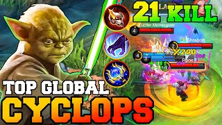 21 Kills Jungle Hyper Cyclops !! Mobile Legends Cyclops Best Build 2023 Gameplay Guide MLBB