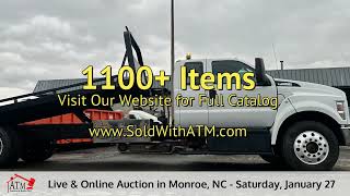 2 Ring  Equipment Auction - Saturday,  January 27th, 2024.   2003 Stafford St Ext Rd, Monroe, NC