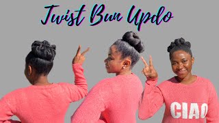 SIMPLE TWIST UPDO| QUICK AND EASY TYPE 4 NATURAL HAIRSTYLE| Step by Step Tutorial| Ghanaian YouTuber