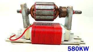 Self Running Free Energy Electricity 580KW 240v  Table Fan Motor Generator At Home