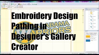 Embroidery Digitizing Pathing - Designer's Gallery Creator / Stitchartist