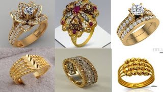 Gold ring designs for girls stylish