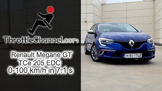 Renault Megane GT TCe 205 EDC acceleration - ThrottleChannel.com