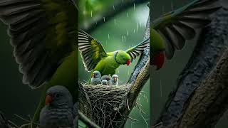 Brave Bird Save Babies From Rain