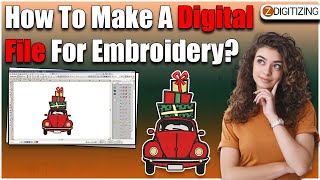 How To Make A Digital File For Embroidery || Zdigitizing