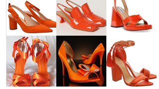 #eidspecial#50+ORANGE sandals/ Wedding sandals, Heels, Pumps, Block heels, Transparent sandals