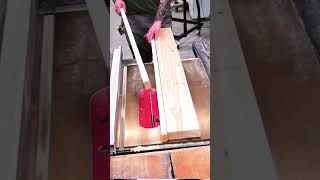 Take a bow out of a board using a table saw. No jointer needed! #woodworking #diy #tipsandtricks