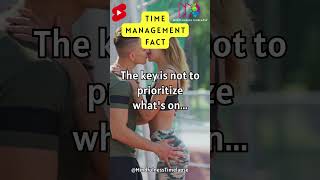 The key is not to prioritize what's on ... #timemanagementfact #shorts #subscribe #productivity