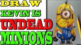 Kevin the minion is undead!!! // Drawing the minions - filmstars :D #0045 [Speed drawing]