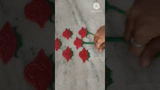 valentine day special rangoli/Love 💖 rangoli#ytshorts#shortsfeed#easy #rangoliart #rangoli