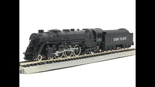 Con Cor N Scale Union Pacific 4 6 4 J3A Hudson Locomotive Demo