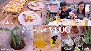 MARIE VLOG * Eating graham cake, Repotting plants and Planting kangkong 🍃  | Marilyn Tuangco