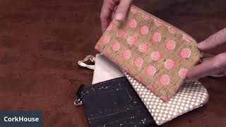 Cork wristlet for phones, keys, and cards