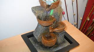 Fuente De Agua Feng Shui De Interior C/ Luz Y Esfera 29 cm