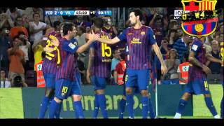 FC Barcelona 5-0 Villareal CF Fabregas Goal Liga BBVA 29/08/2011 HD 720p