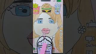 Roblox Barbie Mukbang ASMR  #roblox #shorts #asmr #paperplay #paperdiy #asmr #lerycreation