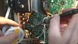 Repair of a 1970s Sony Trinitron kv-1942r color tv. Part 3/? - deflection driver board