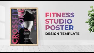 Fitness Studio Poster Design Template