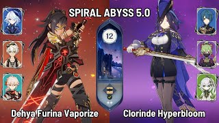 C4 Dehya Furina Vaporize Team | C0 Clorinde Hyperbloom | New Spiral Abyss 5.0 | Genshin Impact