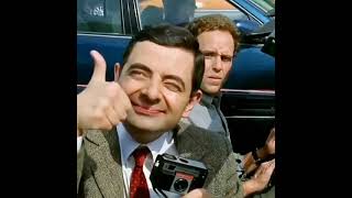 Mr Bean showing finger in public